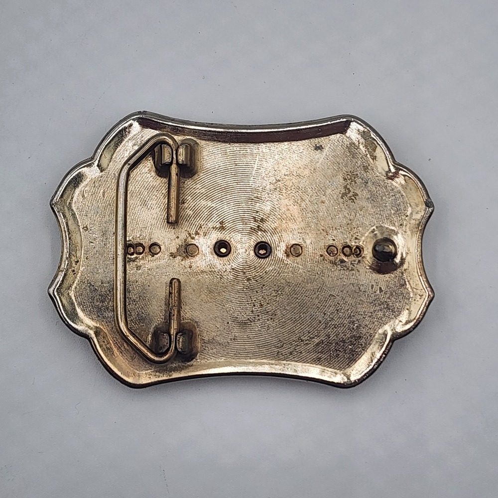 Vintage Eisenhower Dollar Belt Buckle 1776-1976 Bicentennial Gold Silver Tones - Picture 9 of 9